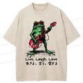 japanese streetwear frog playing guitar tee