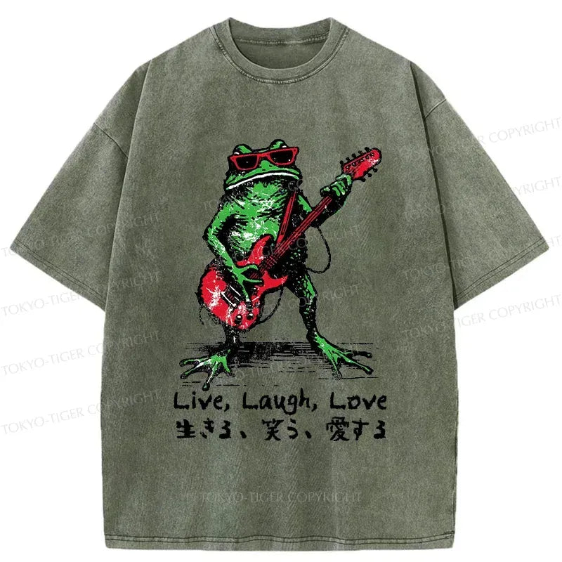 funny frog guitar t-shirt best seller