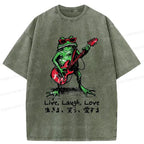 funny frog guitar t-shirt best seller