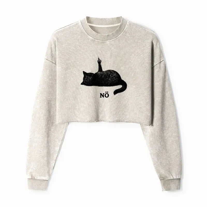 Washed Crop Sweatshirt on Sale