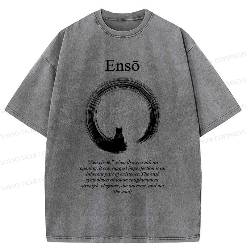 Enso Circle Cat Shirt Gift Idea