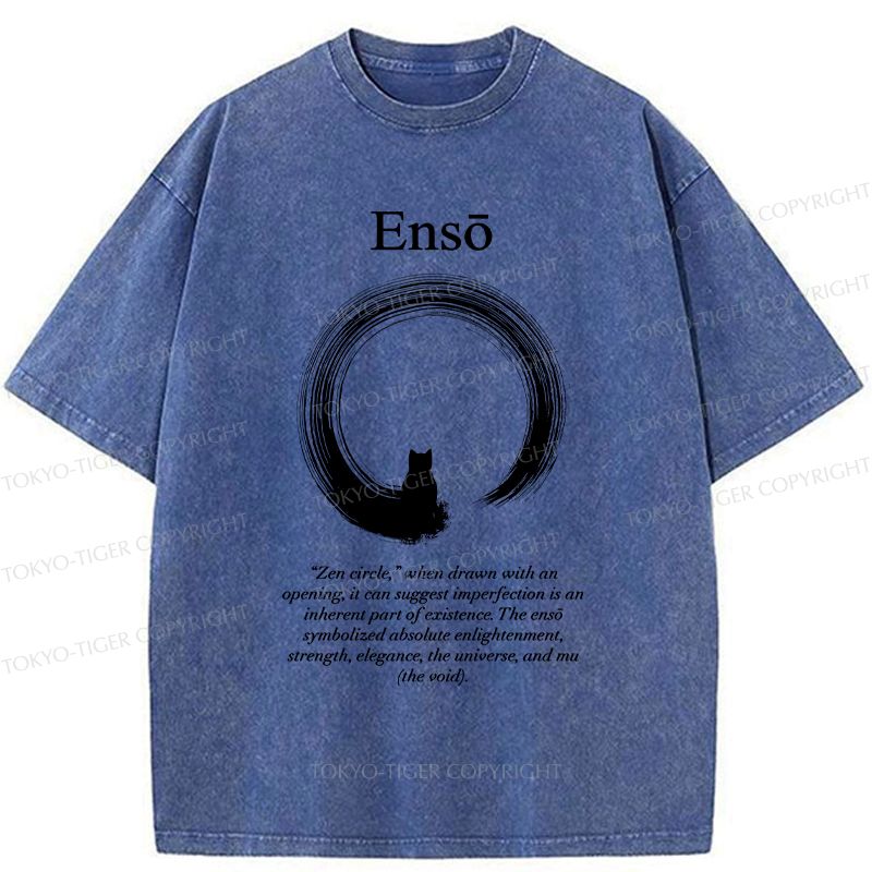 Enso Circle Cat Shirt Gift Idea
