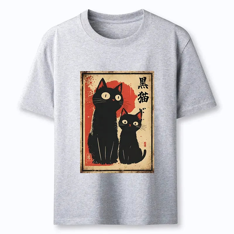 Japanese Two Black Cats Classic T-Shirt