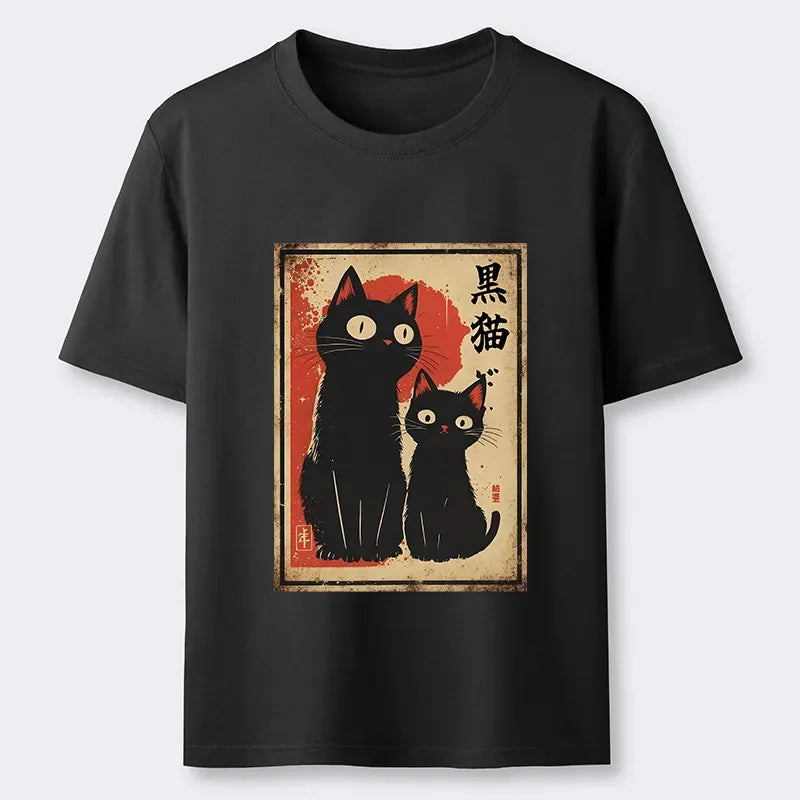 Japanese Two Black Cats Classic T-Shirt