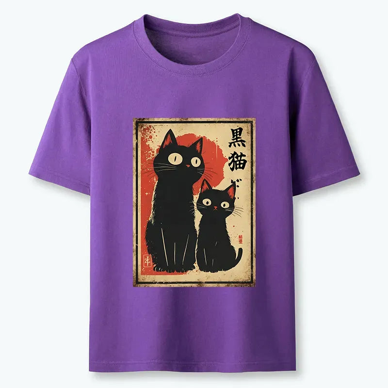 Japanese Two Black Cats Classic T-Shirt