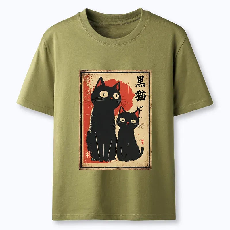 Japanese Two Black Cats Classic T-Shirt