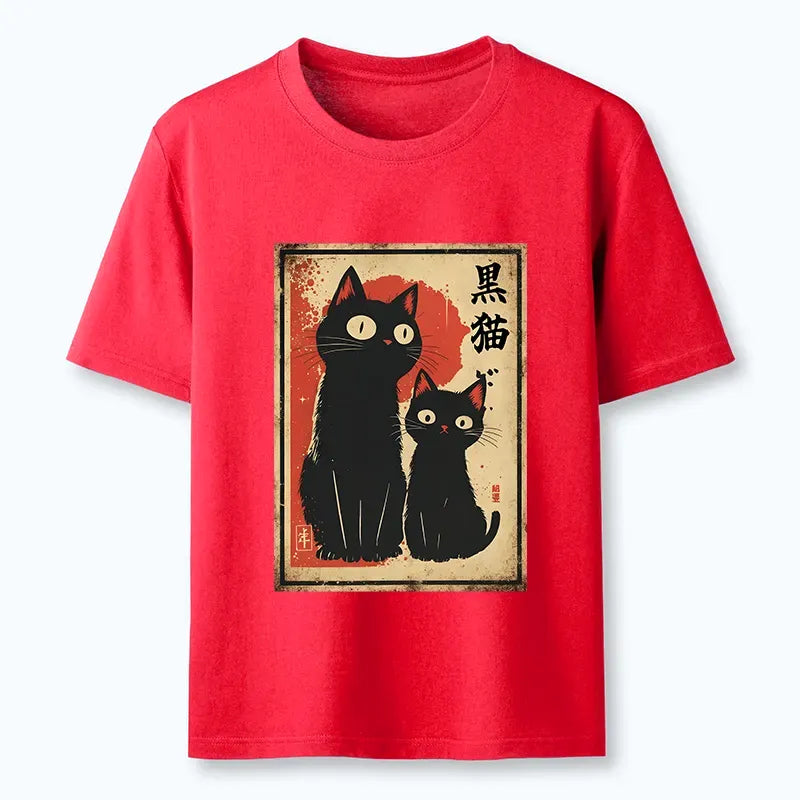 Vintage Black Cat Tee Best Seller
