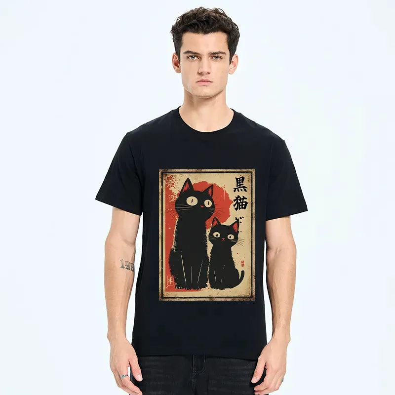 Japanese Two Black Cats Classic T-Shirt