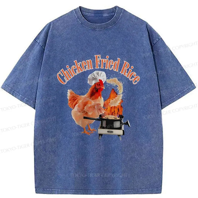 Kyoto-Lion Chicken Fried Rice Washed T-Shirt