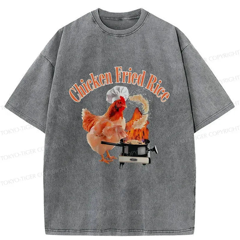 Kyoto Lion Washed T-Shirt for Streetwear