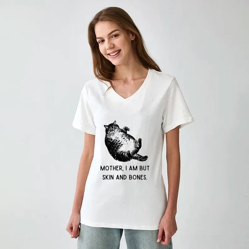 Japanese V-Neck T-Shirt for Daily Wear