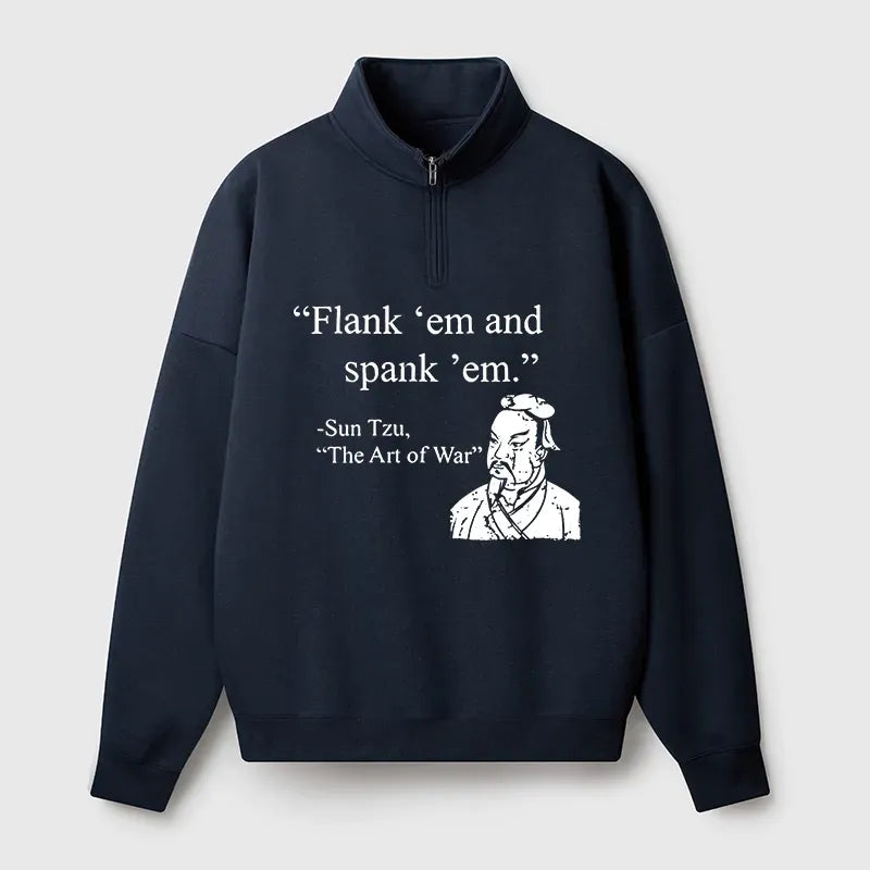 Funny Japanese Half Zip Sweatshirt