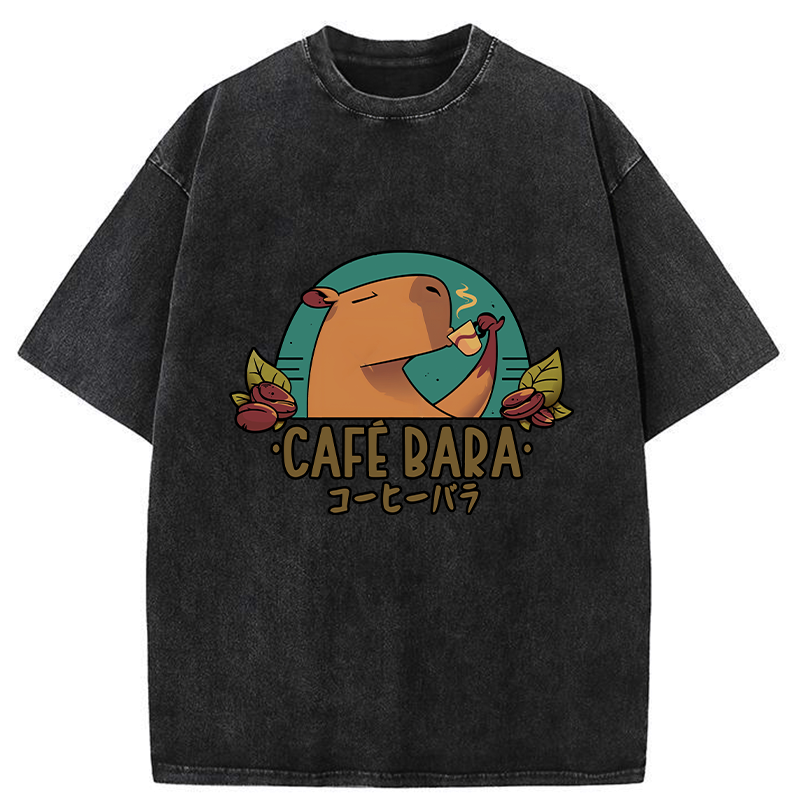 Funny Japanese Cafebara T-Shirt for Everyday