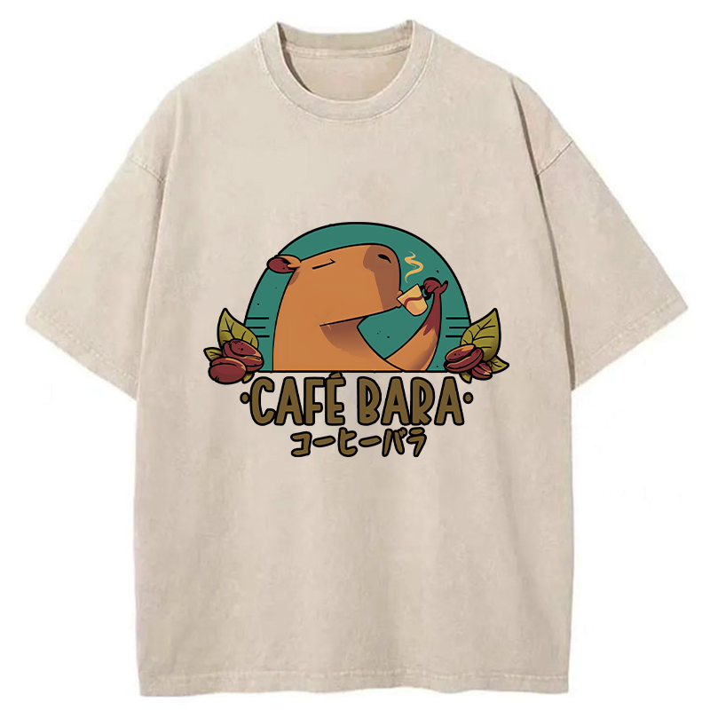 Funny Japanese Cafebara T-Shirt for Everyday