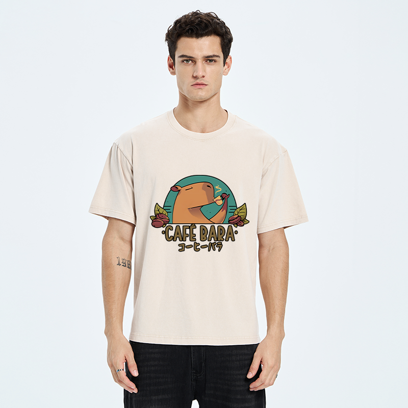 Funny Japanese Cafebara T-Shirt for Everyday