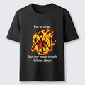 Kyoto-Lion Tired Skeleton On Fire Classic T-Shirt