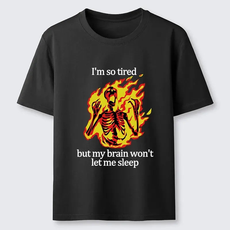 Kyoto-Lion Tired Skeleton On Fire Classic T-Shirt