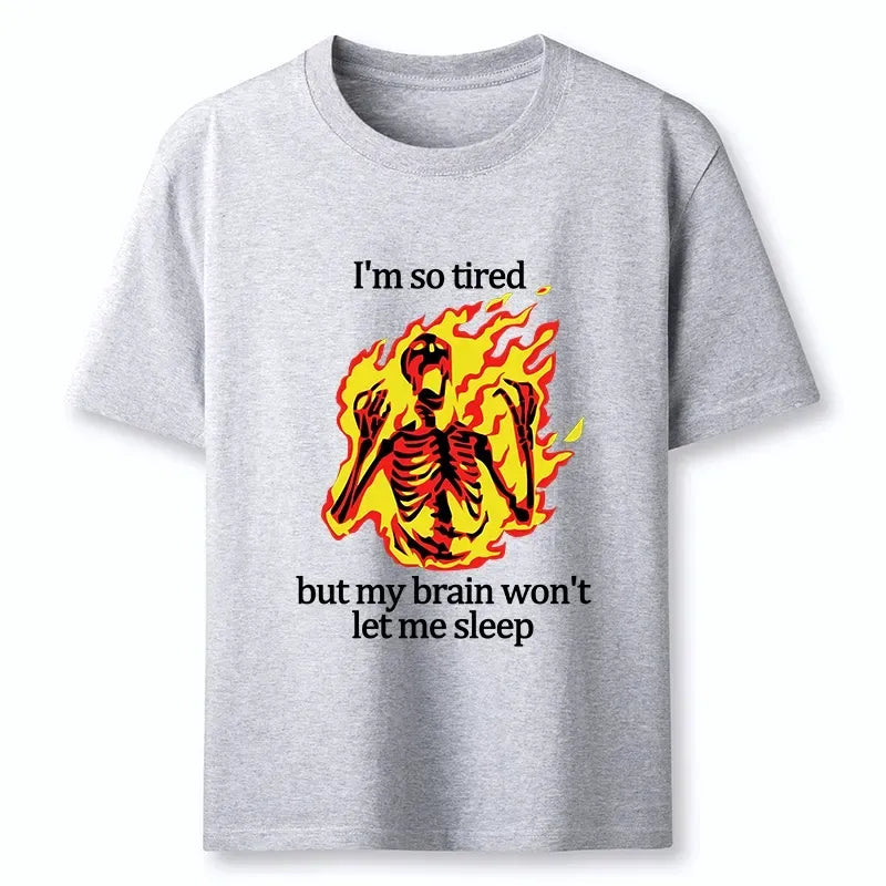 Kyoto-Lion Tired Skeleton On Fire Classic T-Shirt