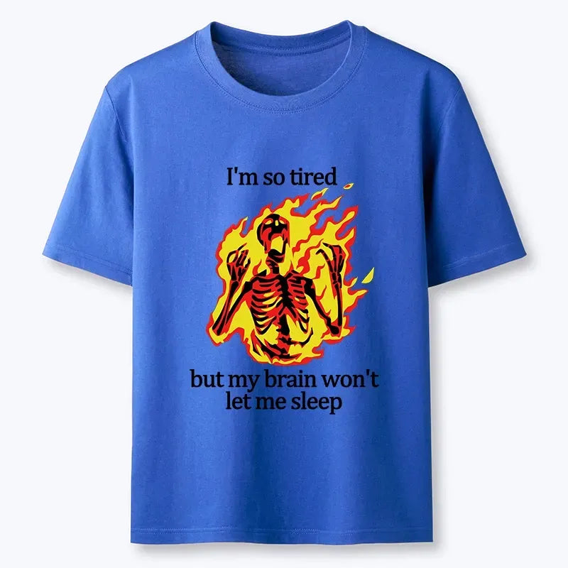 Kyoto-Lion Tired Skeleton On Fire Classic T-Shirt