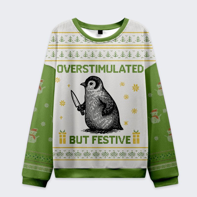 christmas ugly sweatshirt for penguin lovers