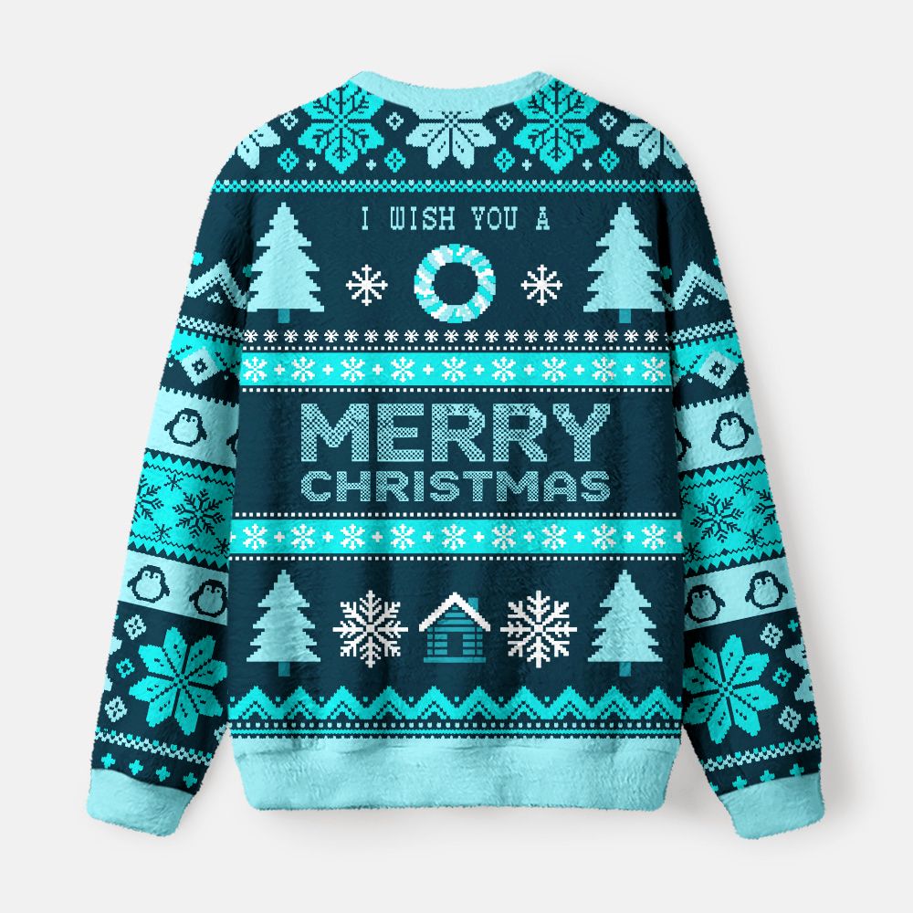 Kyoto-Lion Too Peopley Outdoors Fuzzy Christmas Ugly Sweatshirt