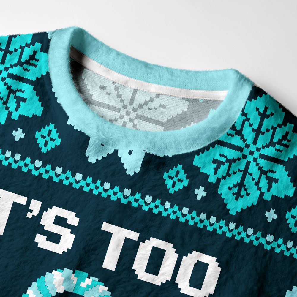 Kyoto-Lion Too Peopley Outdoors Fuzzy Christmas Ugly Sweatshirt