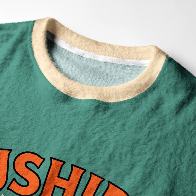 Kyoto-Lion Bushido Tiger Fuzzy Christmas Ugly Sweatshirt