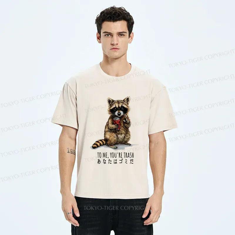 Kyoto-Lion Raccoon's Favorite Trash Washed T-Shirt