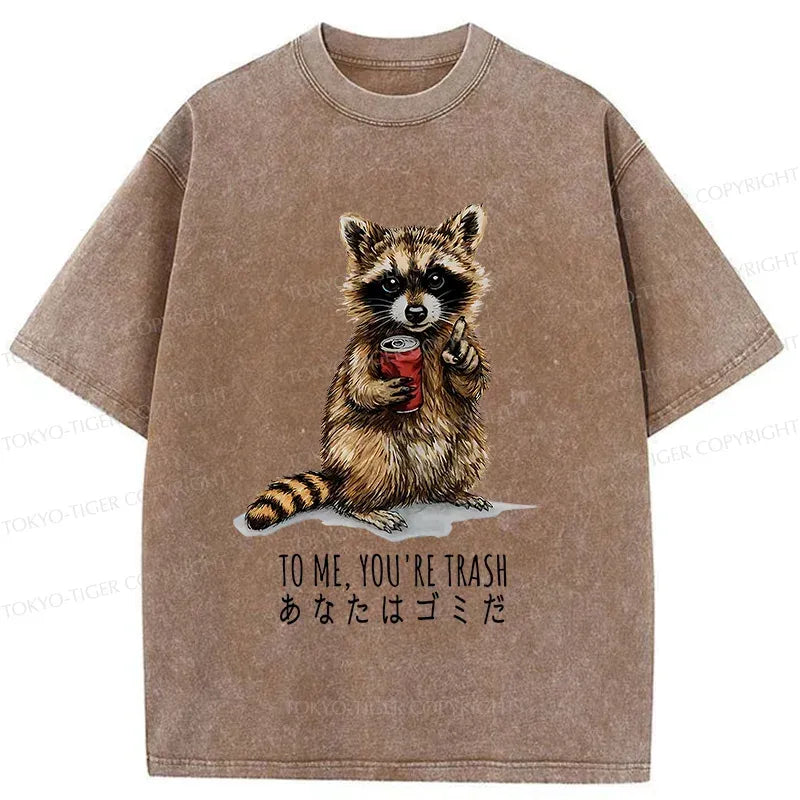 Kyoto-Lion Raccoon's Favorite Trash Washed T-Shirt