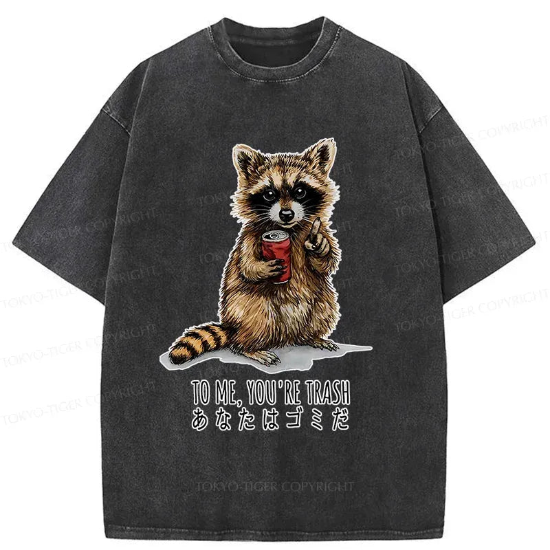 Kyoto-Lion Raccoon's Favorite Trash Washed T-Shirt