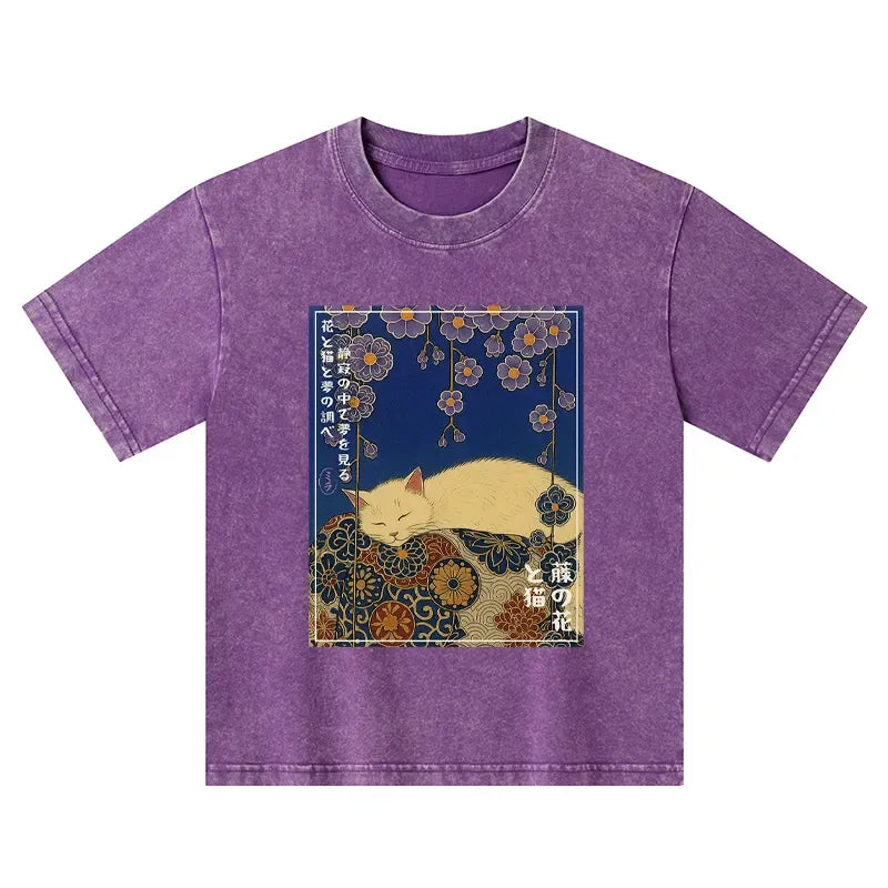 Washed Japanese T-Shirt for Kids Gift Idea