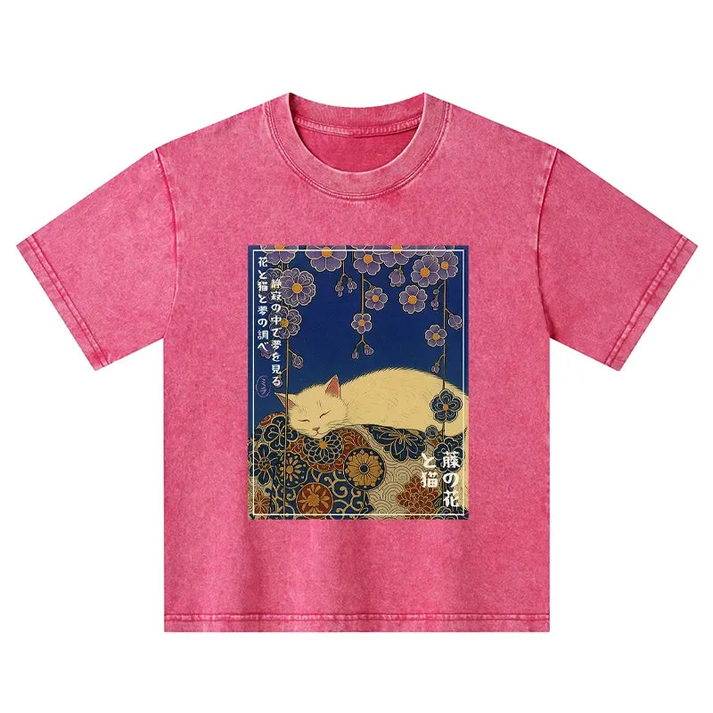 Washed Japanese T-Shirt for Kids Gift Idea