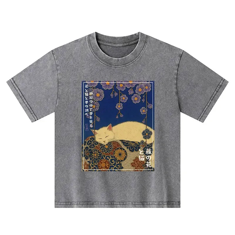 Washed Japanese T-Shirt for Kids Gift Idea