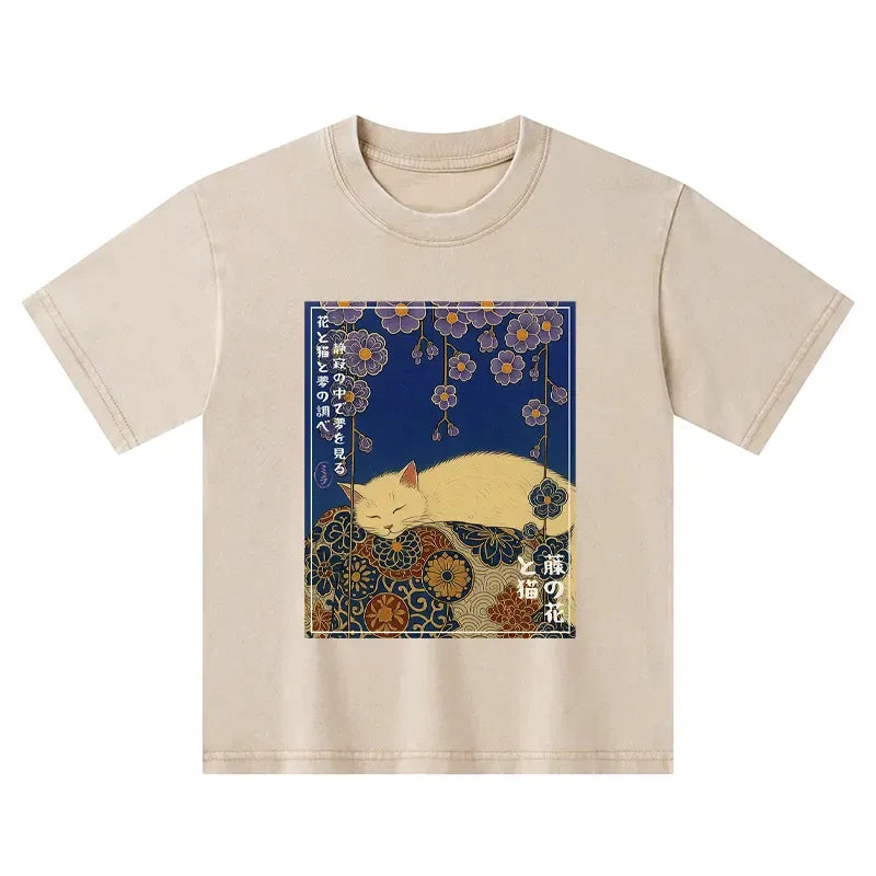 Washed Japanese T-Shirt for Kids Gift Idea