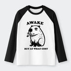 Kyoto-Lion Smoking Capybara Raglan Long Sleeve T-shirt