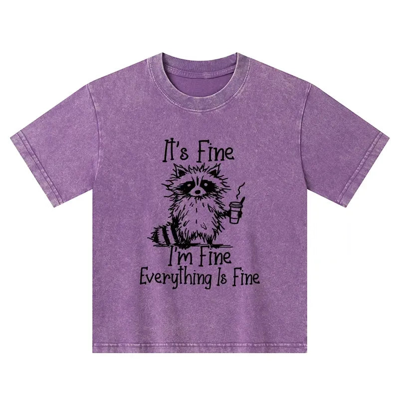 japanese vintage washed tee for kids