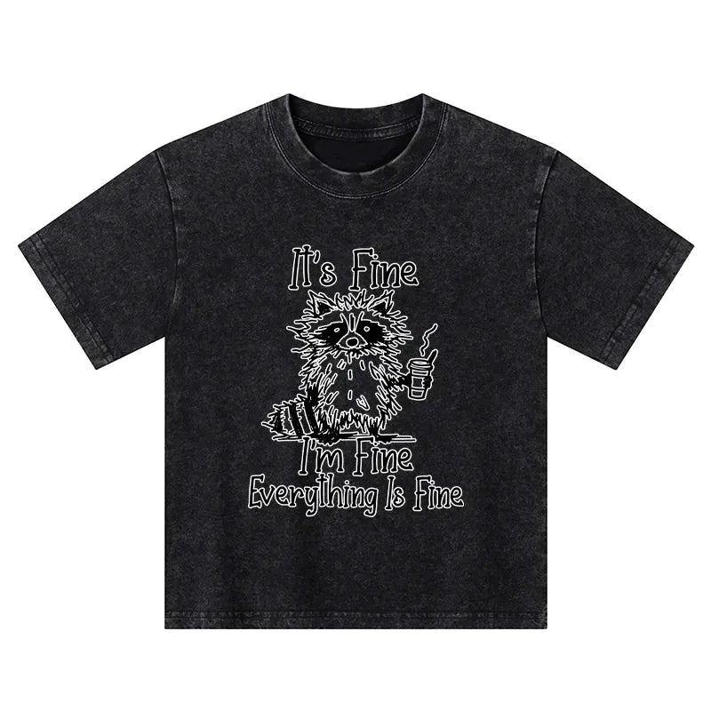 japanese vintage washed tee for kids