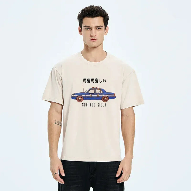 funny japanese police car t-shirt