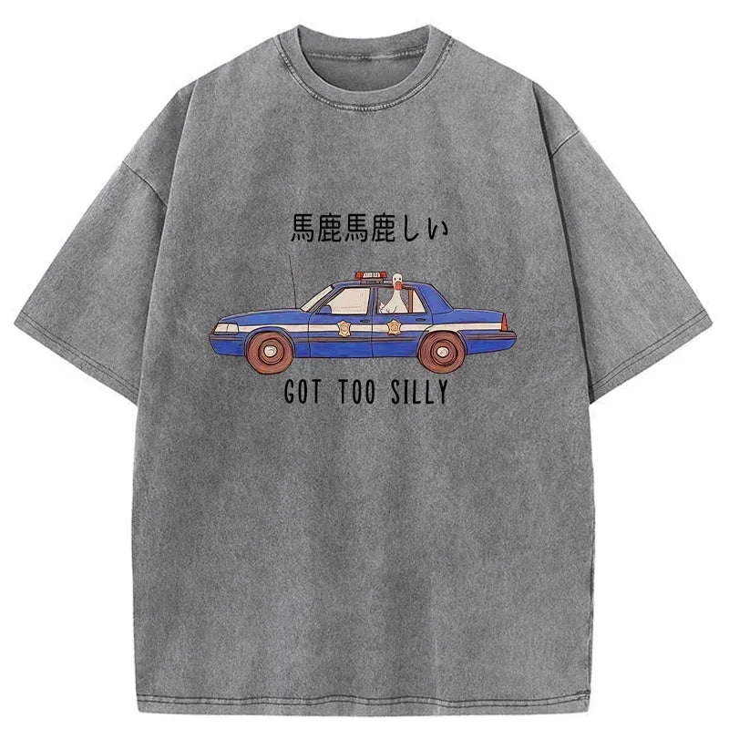funny japanese police car t-shirt