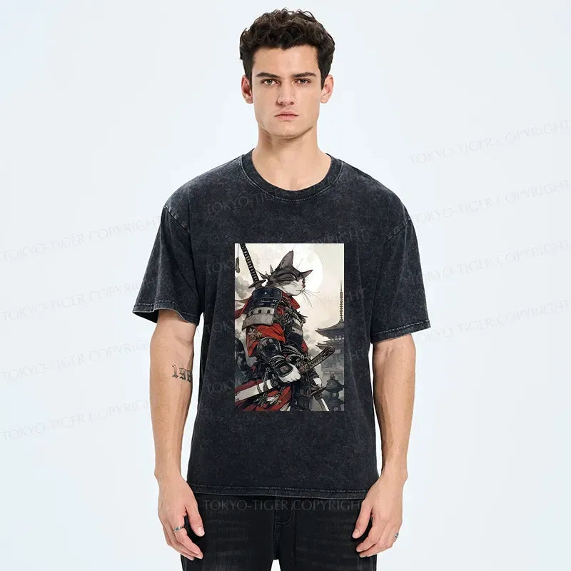 Majestic Samurai Cat Unisex T-Shirt Gift Idea