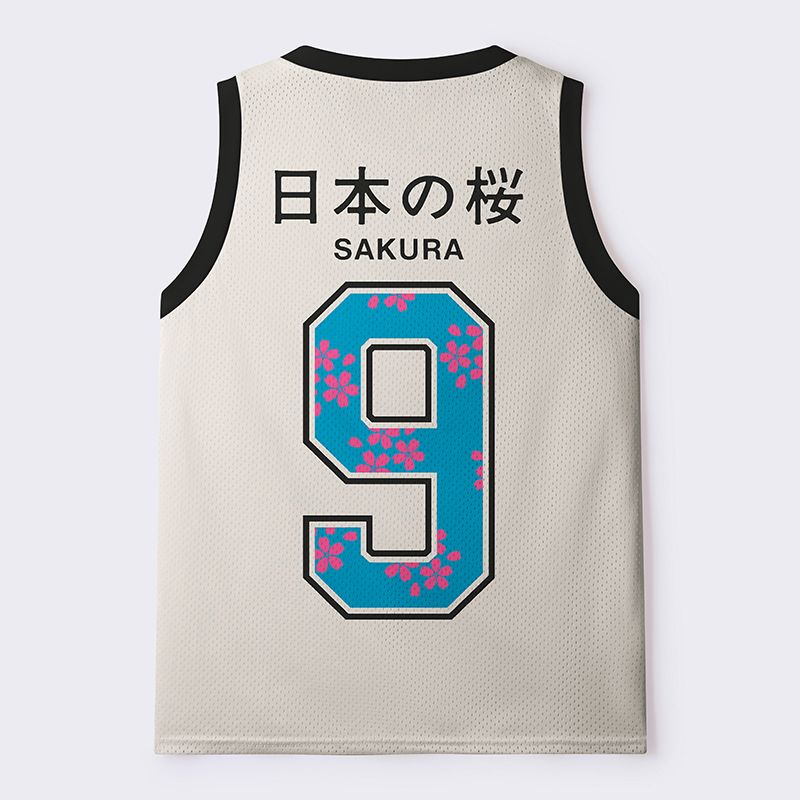 Breathable Japanese Sakura Mesh Tank Top