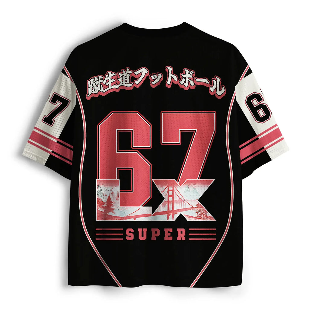 Kyoto-Lion Ronin Neko: The Great Wave Mesh Jersey