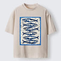 Ukiyo-e Ocean Fish Washed Tee