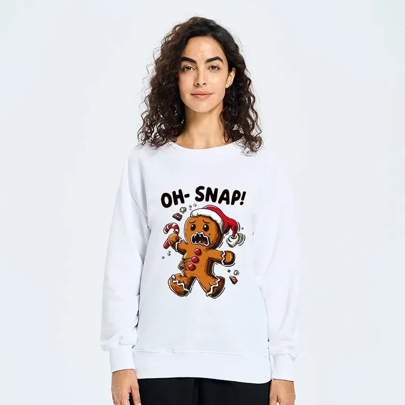 Kyoto-Lion Oh Snap The Gingerbread Man's Christmas Chaos Classic Sweatshirt