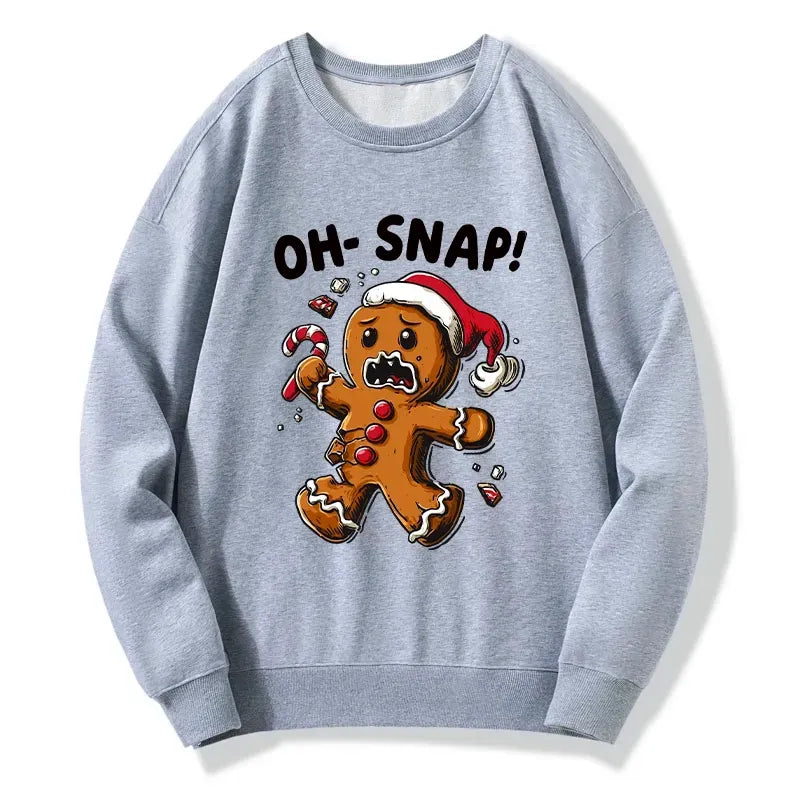 Kyoto-Lion Oh Snap The Gingerbread Man's Christmas Chaos Classic Sweatshirt