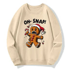 Kyoto-Lion Oh Snap The Gingerbread Man's Christmas Chaos Classic Sweatshirt