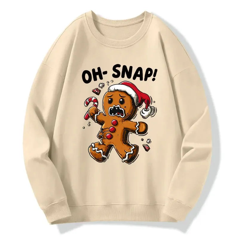 Kyoto-Lion Oh Snap The Gingerbread Man's Christmas Chaos Classic Sweatshirt