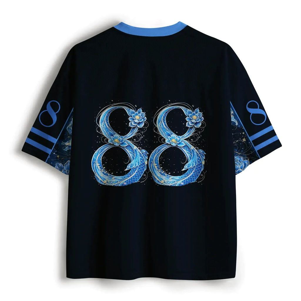 Vintage Ukiyo-e Mesh Jersey for Streetwear