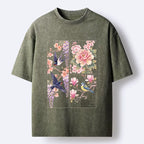 Kyoto-Lion Spring Swallow Dance Washed T-Shirt