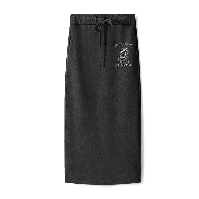 Kyoto-Lion Constant Overthinking Washed Terry Skirt
